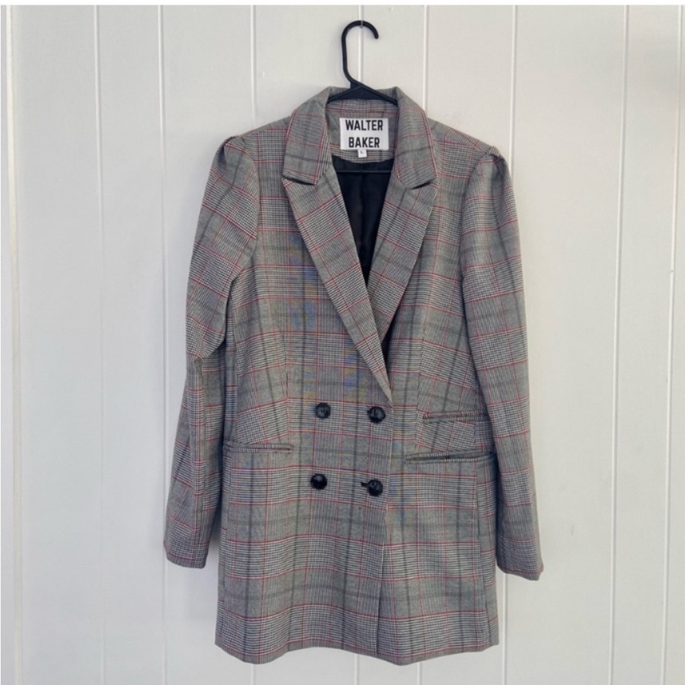 Walter Baker Gray Plaid Blazer
